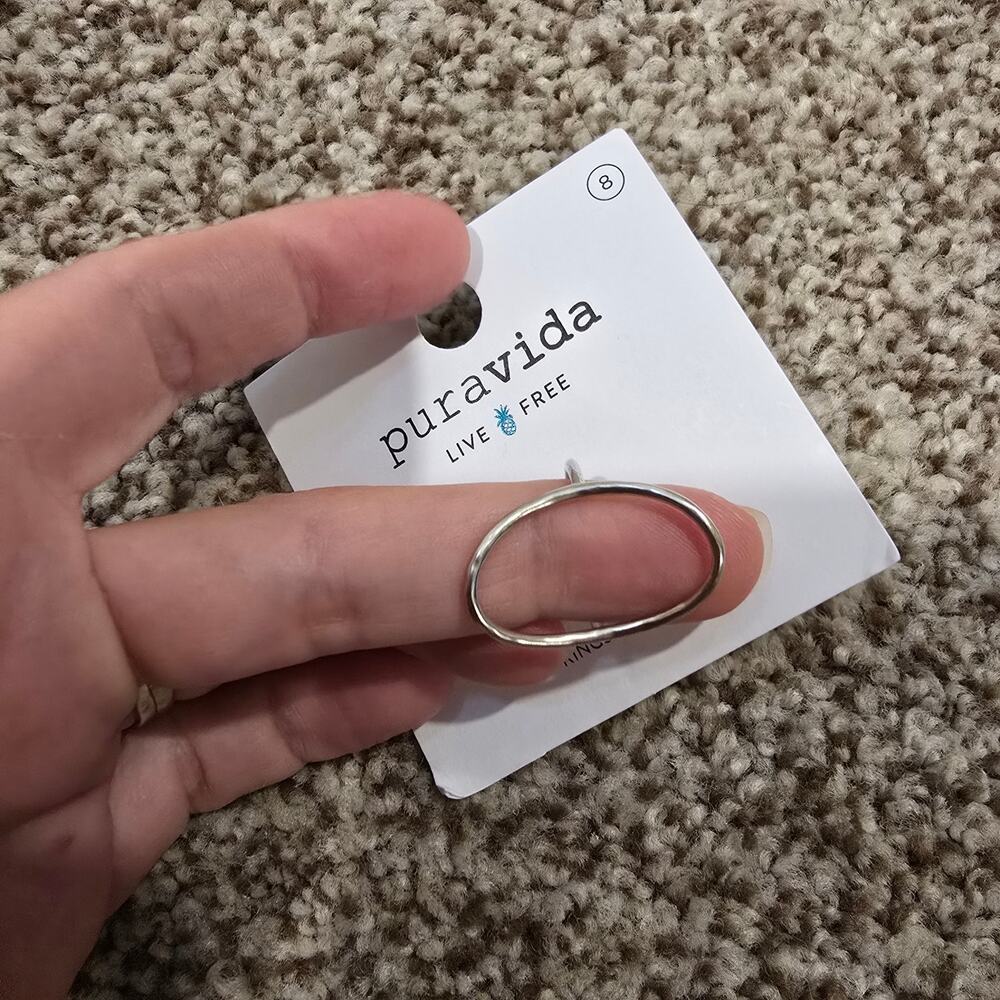 NEW NWT Pura Vida Oval Open Ring | Size 8